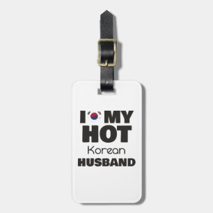 Gehuwd Hot Korea Man Ik hou van mijn hot-Koreaans  Bagagelabel