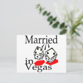 Gehuwd in Vegas Briefkaart (Staand voorkant)