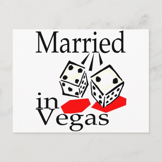 Gehuwd in Vegas Briefkaart (Voorkant)