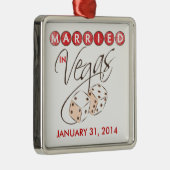Gehuwd in Vegas Dice Keepomwille Ornament (Rechts)