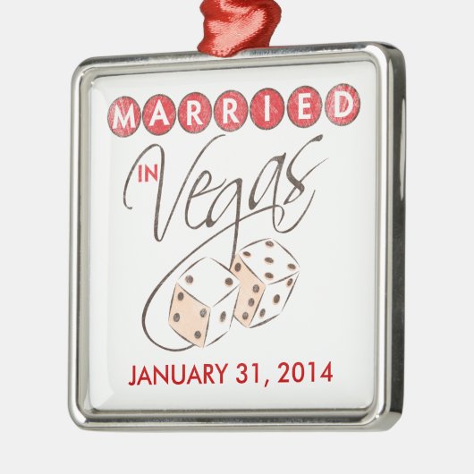 Gehuwd in Vegas Dice Keepomwille Ornament (Links)