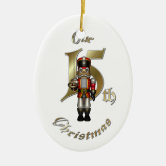 Gehuwd met 15e kerstversiering keramisch ornament