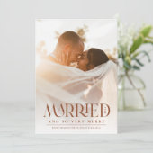 Gehuwd met Elegant Terracotta - Kerstmis Feestdagenkaart (Staand voorkant)