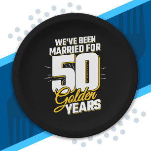Gehuwd paar 50 jaar 50th Wedding Jubileum Papieren Bordje
