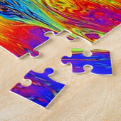 Gehuwd regenboogkunstwerk prachtig legpuzzel (Zijkant)