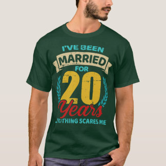 Gehuwd voor 20 jaar 20ste trouwdag t-shirt
