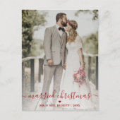 Gehuwde kerstPassen getrouwd Feestdagenkaart (Voorkant)