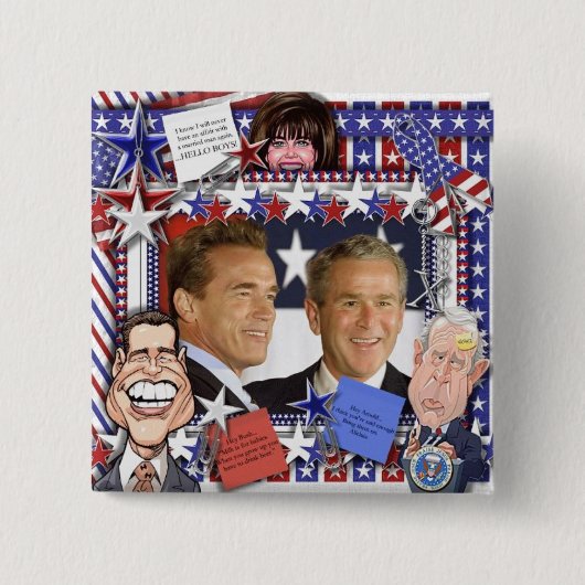 Gehuwde Mannen en Monica Lewinsky Vierkante Button 5,1 Cm (Voorkant)