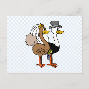 Gehuwde Ostrichs Briefkaart
