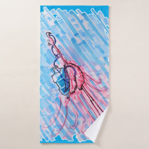 Gehydrateerde Flamingo Badhanddoek