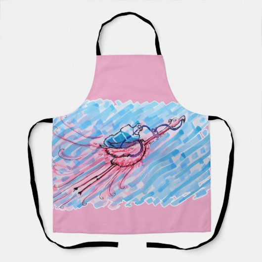 Gehydrateerde Flamingo Schort (Voorkant)