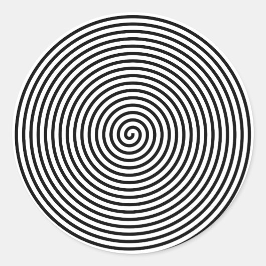 Gehypnotiseerd zwart & elke kleur ronde sticker (Voorkant)