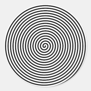 Gehypnotiseerd zwart & elke kleur ronde sticker