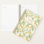Geïllustreerd  geel Wildbloempatroon Planner (Display)