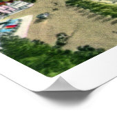  geïllustreerd kaartmeer Lucerne Poster (Hoek)