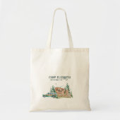 Geïllustreerd kamperen | Huwelijksfeest bruidsmeis Tote Bag (Voorkant)