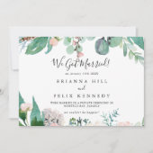 Geïllustreerd kleurrijk tropisch bloemelement aankondiging (Voorkant)