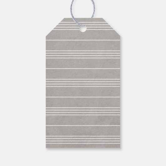 Geïllustreerd knoop-huwelijksgunstlabel - Grijs Cadeaulabel (Achterkant)