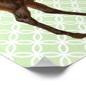 Geïllustreerd Paard Retro Art Poster (Hoek)