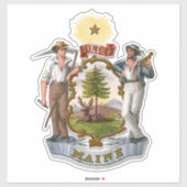 Geïllustreerd wapen van Maine Sticker (Vel)