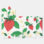 Geïllustreerde aardbeienbloem botanisch bedankdoosjes (Ongevouwen)