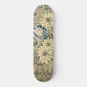  geïllustreerde bloemen skateboard