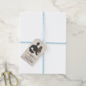 Geïllustreerde bruid bruidegom dank u bruiloft gun cadeaulabel (Met Touw)