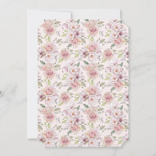 Geïllustreerde bruid Floral Vrijgezellenfeest Kaart (Achterkant)