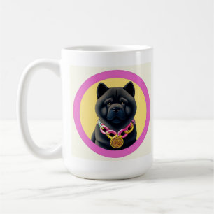 Geïllustreerde Chow Chow-hond mok 🐶☕✨