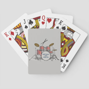 Geïllustreerde drumstel pokerkaarten