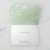 Geïllustreerde Flora & Butterfly Spring Wedding Bedankkaart (Binnen)