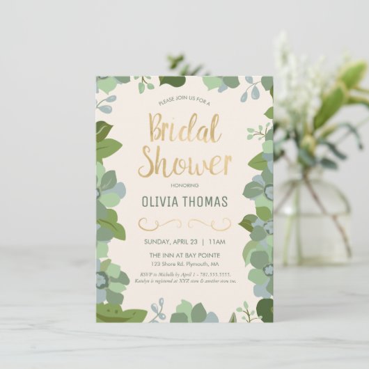 Geïllustreerde groene lente, bloemig kaart (Staand voorkant)