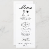 Geïllustreerde Hand Geschreven Tekenen Eigenzinnig Menu (Voorkant / Achterkant)