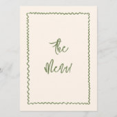 Geïllustreerde handgeschreven getekende vreemde br menu (Achterkant)