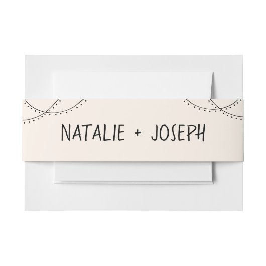 Geïllustreerde handgeschreven retro Italiaanse bru Uitnodigingen Wikkel (Voorkant Voorbeeld)