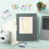 Geïllustreerde kaart van Corsica Sticker (iPad Cover)