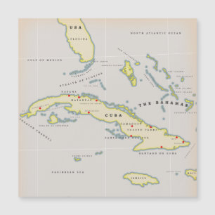 Geïllustreerde kaart van Cuba