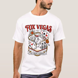Geïllustreerde kaart van Fox Creek Alberta Canada T-shirt