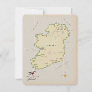 Geïllustreerde kaart van Ierland