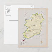 Geïllustreerde kaart van Ierland (Voorkant / Achterkant)