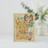 Geïllustreerde kaart van Minnesota (Staand voorkant)