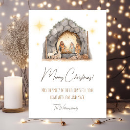 Geïllustreerde Kerstmisscène van de Kaart