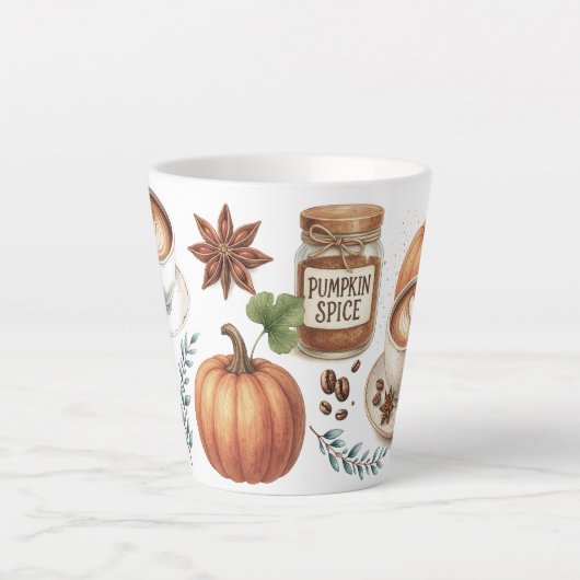 Geïllustreerde Pumpkin Spice Mokken (Voorkant)