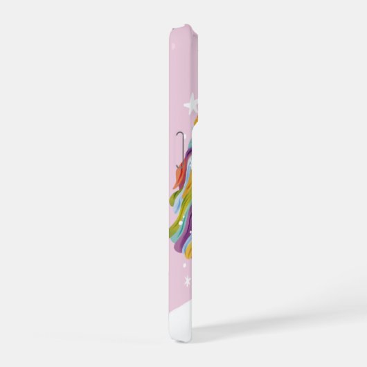 Geïllustreerde Schattigee vrouw meisje Rainbow gep iPhone Hoesje (Rechterkant)