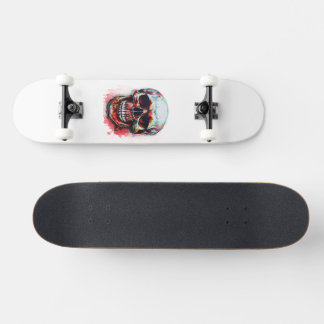 Geïllustreerde Schedel Skateboard