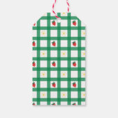 Geïllustreerde Strawberry en Bloementuin Feestje Cadeaulabel (Achterkant)