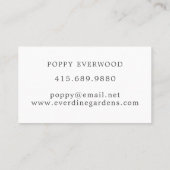 Geïllustreerde tuinarchitect visitekaartje (Achterkant)