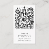 Geïllustreerde tuinarchitect visitekaartje (Voorkant)