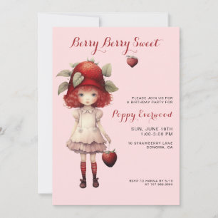 Geïllustreerde verjaardagsfeestje van Berry Sweet Kaart