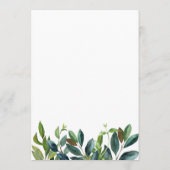 Geïllustreerde Waterverf bruiloft tijdlijn Programma (Achterkant)